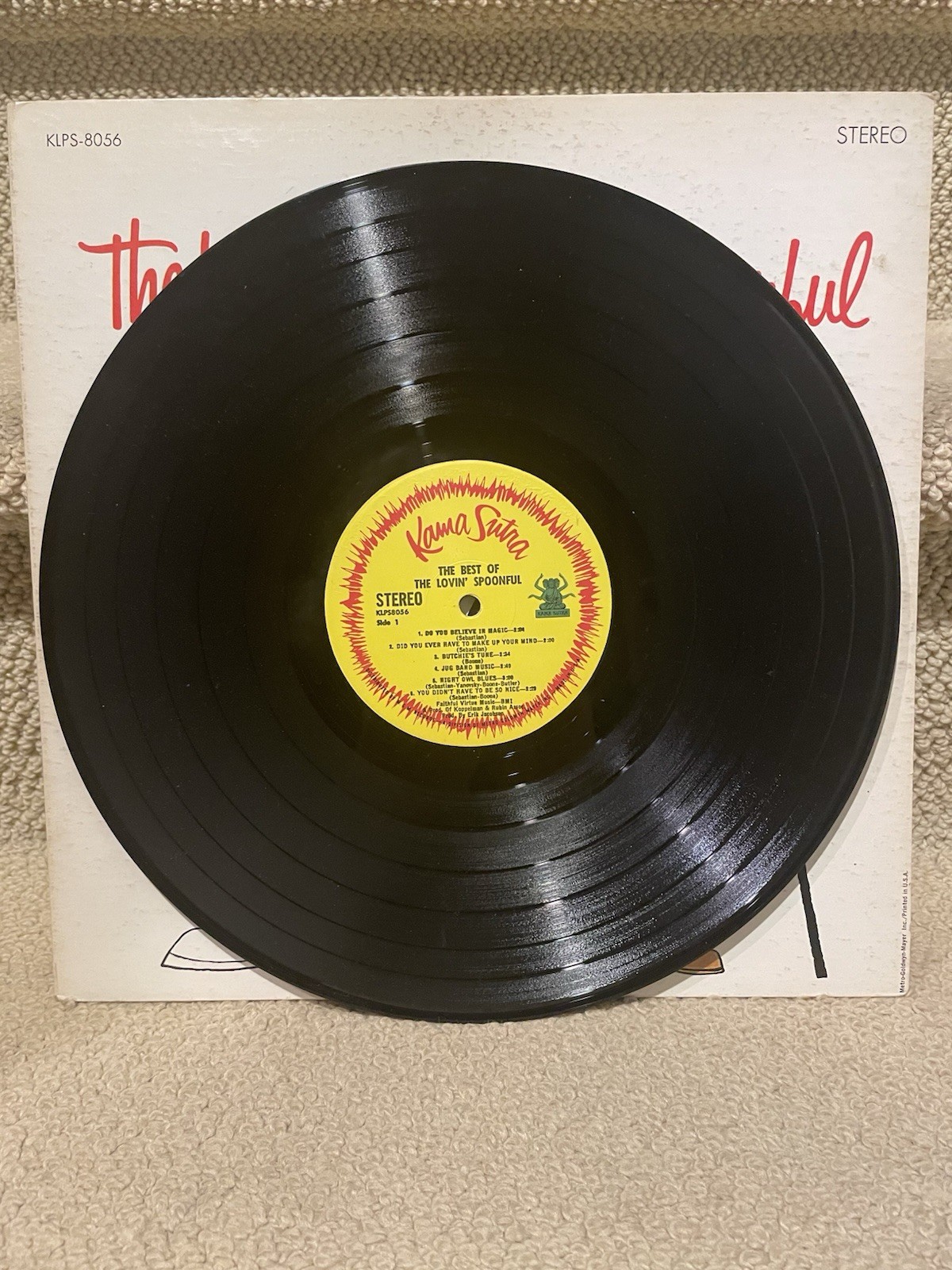 The Best of the Lovin’ Spoonful Vinyl LP Kama Sutra KLPS-8056 1967 4 Band Photos