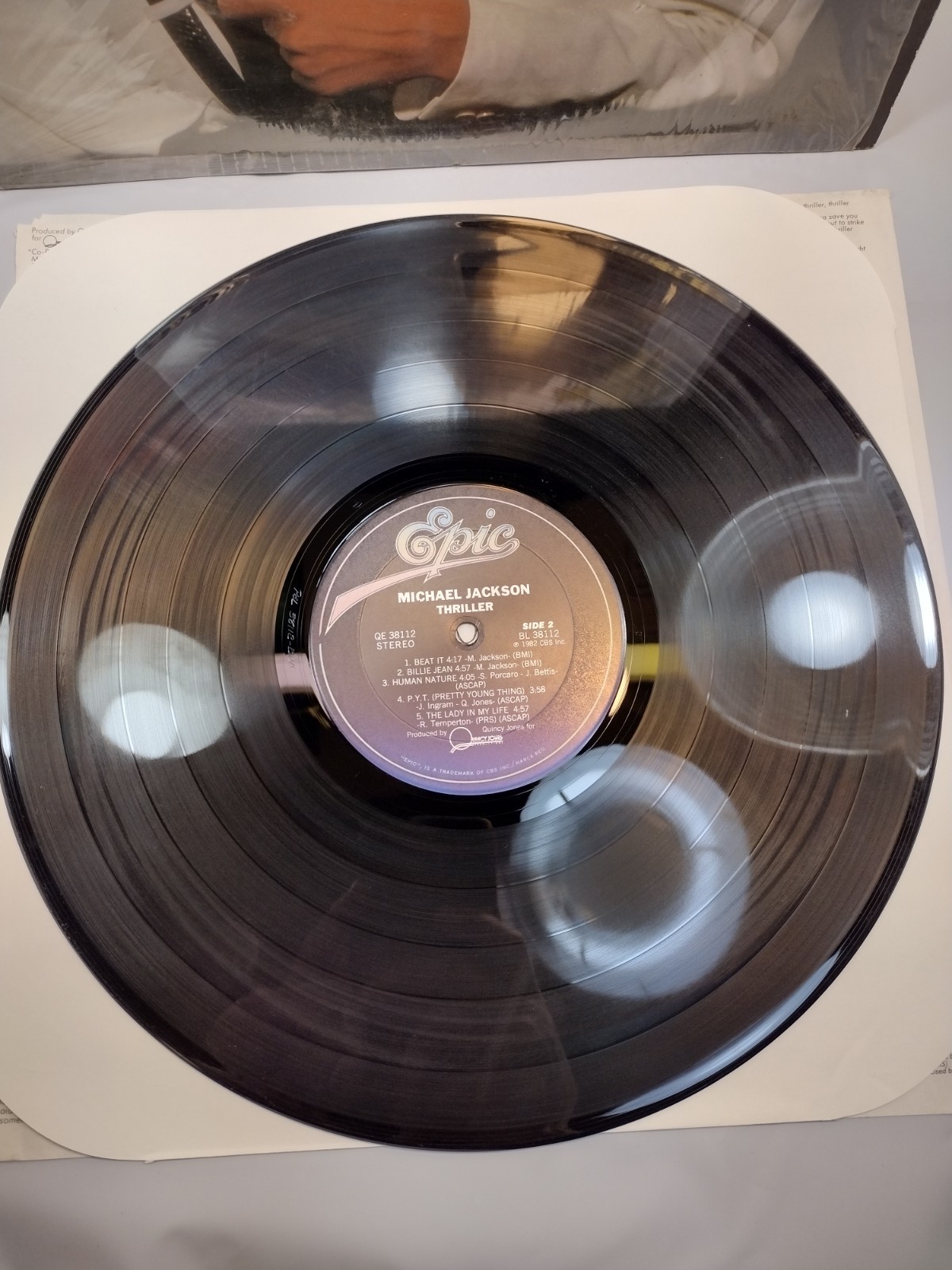 MICHAEL JACKSON Thriller EPIC LP VG gatefold SHRINK