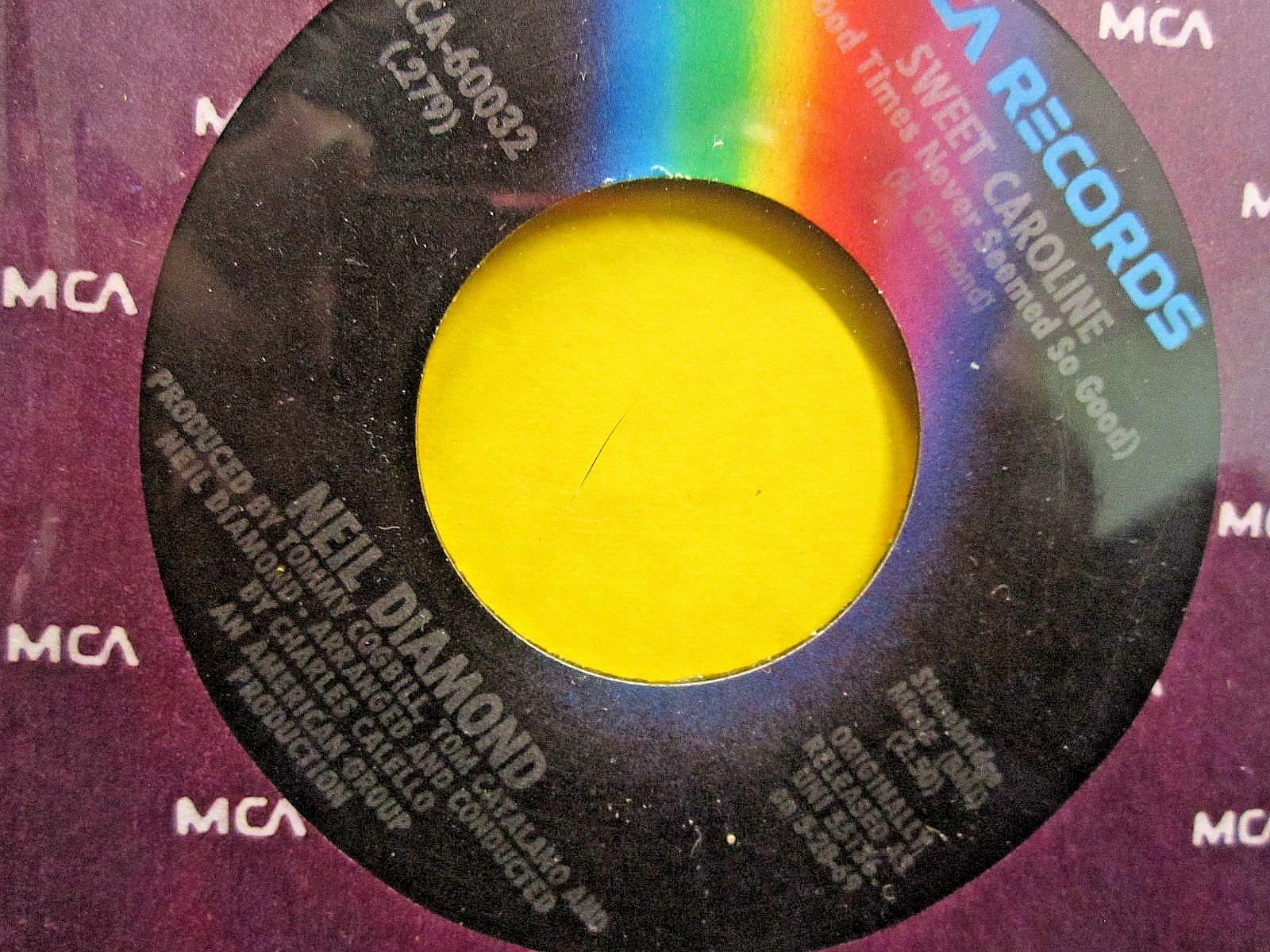 NEIL DIAMOND 💎 Sweet Caroline 💎 7″ Record SEALED – England World Cup Song