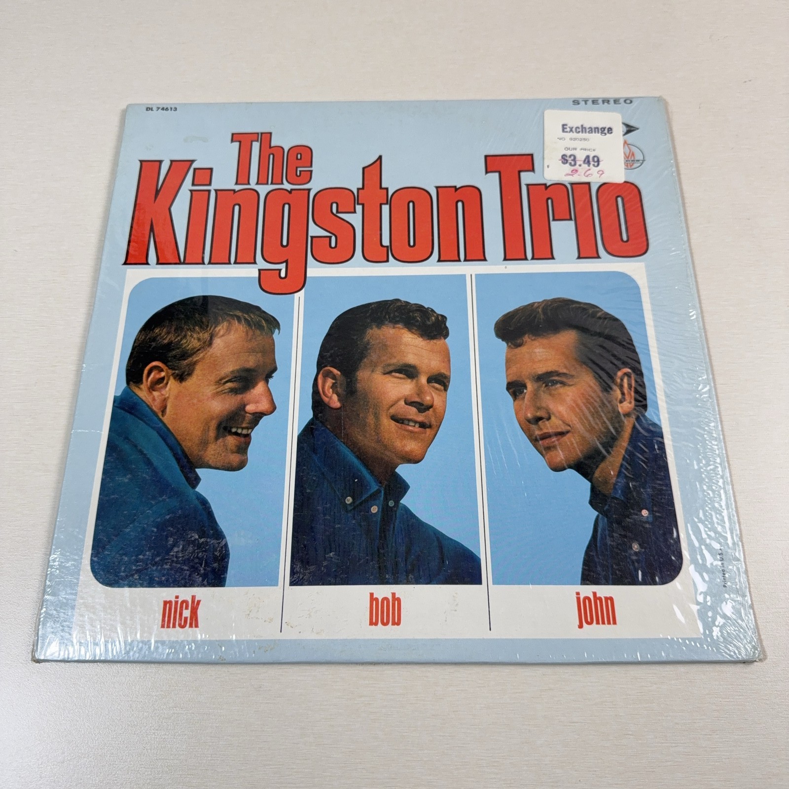 The Kingston Trio DL 74613 Stereo LP Vinyl Record Decca Folk Pop Vintage 1965