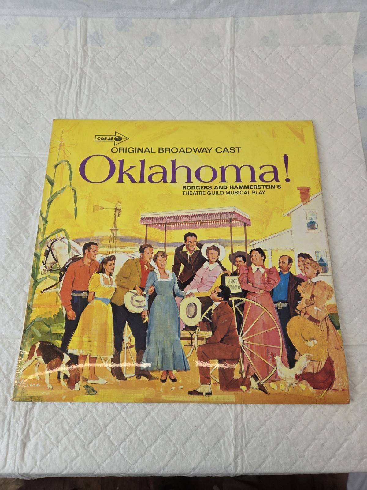 OKLAHOMA – Cast Broadway Recording mono LP Record Coral