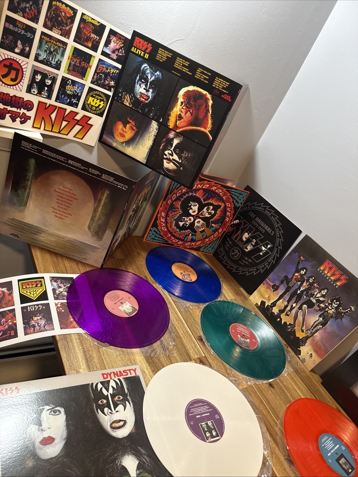 kiss the originals vinyl Box Set Japan Color Lp 1974-1979 Rock Destroyer Hotter