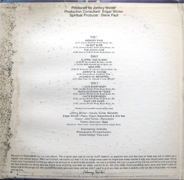 Johnny Winter – Second Winter (LP) (Very Good Plus (VG+)) – 3929217343