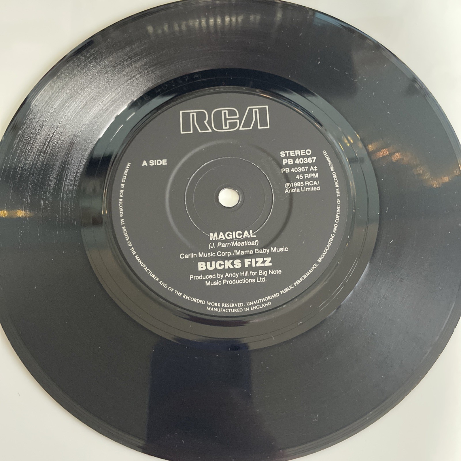 Bucks Fizz: Magical 7″ vinyl single record 1985 VG+ w/ original sleeve FREEPOST