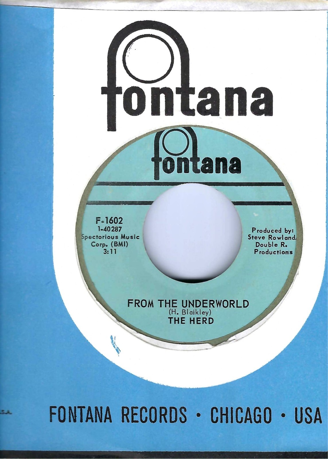 THE HERD- “FROM THE UNDERWORLD”/”SWEET WILLIAM”- FONTANA- PSYCH- PETER FRAMPTON
