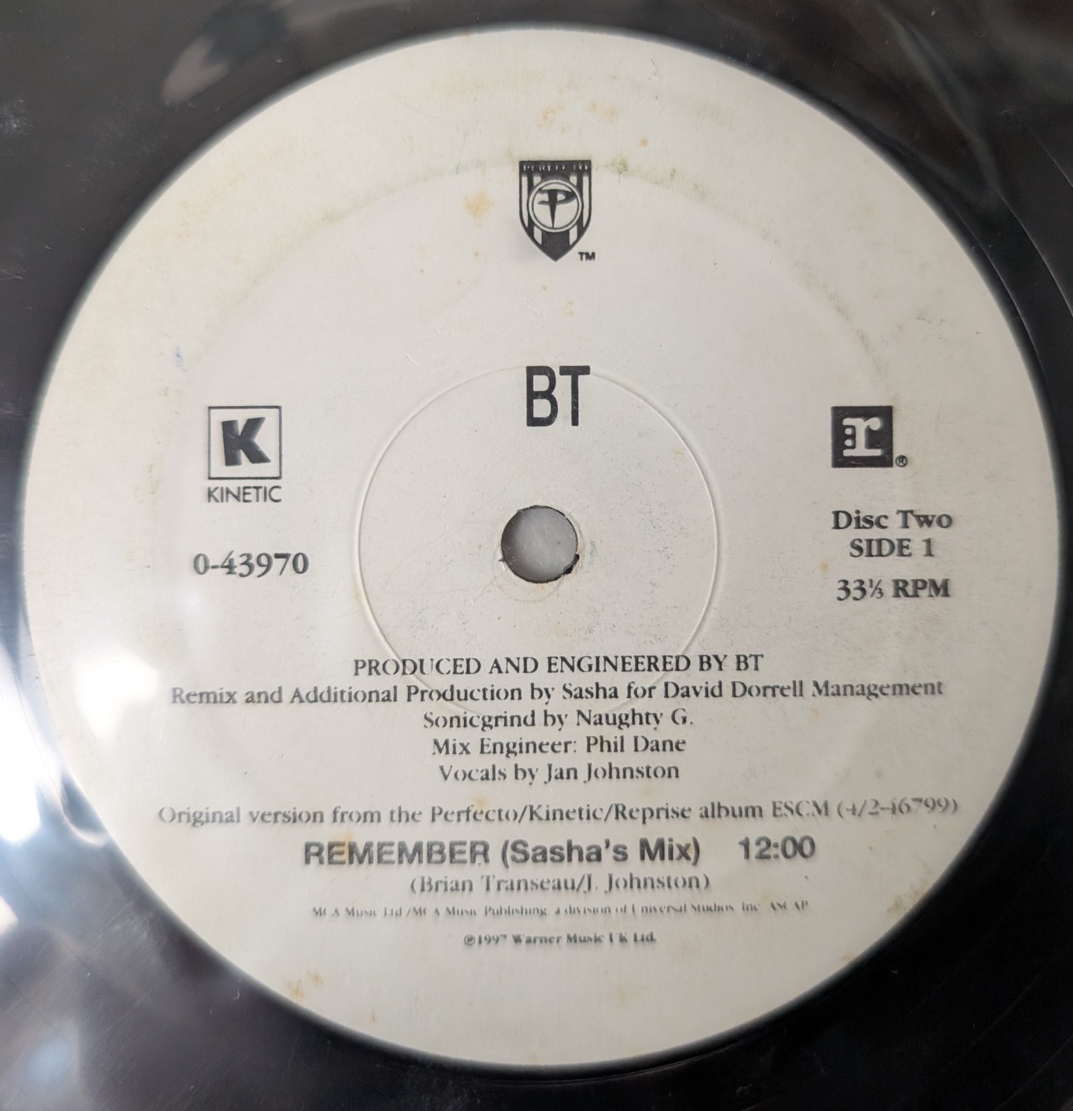 BT – Remember – 2×12″ Limited Edition Promo Vinyl 1997 0-43970