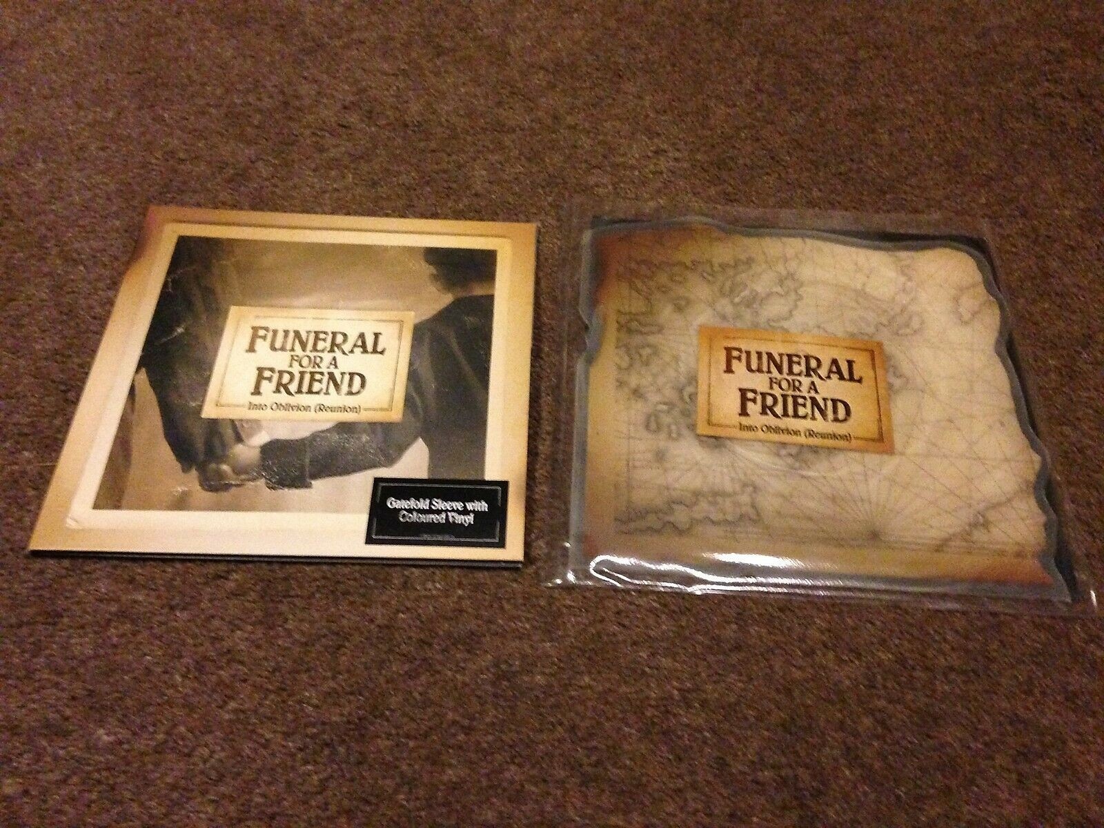 FUNERAL FOR A FRIEND INTO OBLIVION COLOURED VINYL 7″ & SHAPED PICTURE DISC MINT
