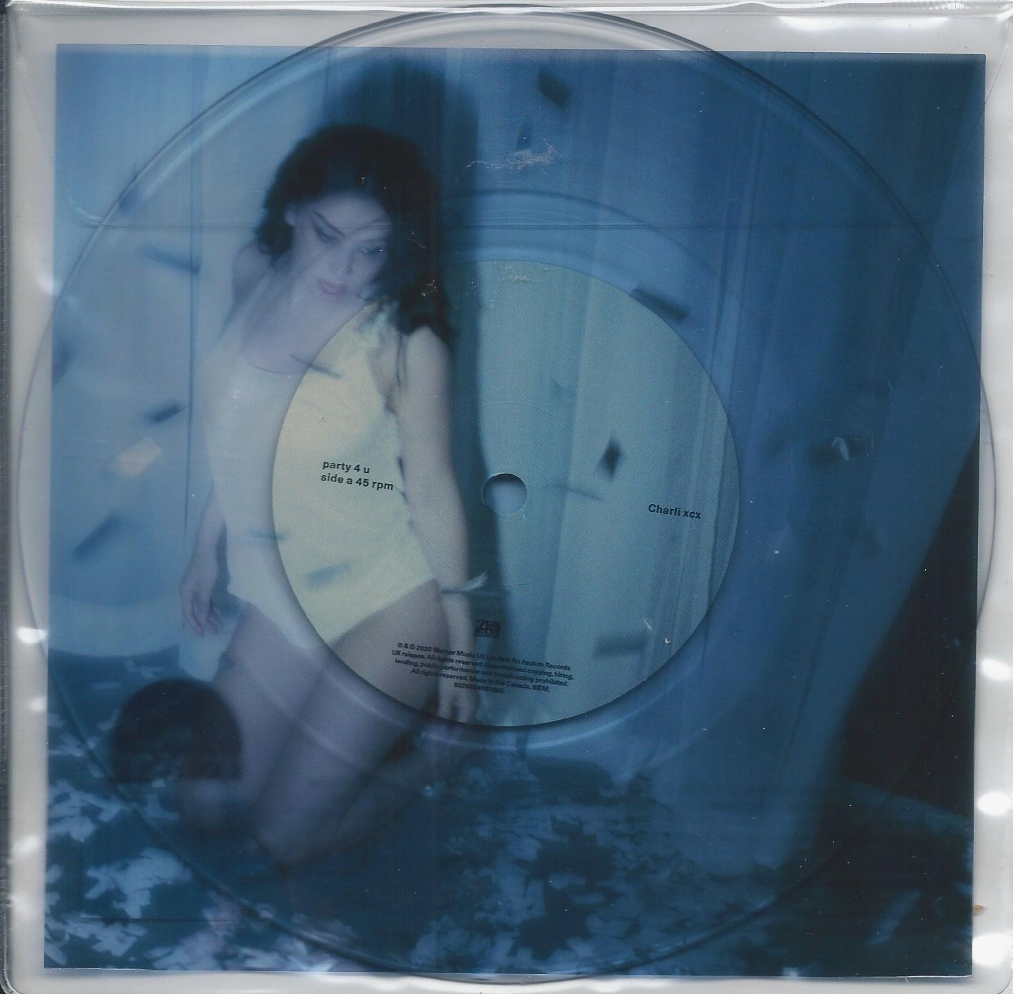 CHARLI XCX Party 4 U SEALED limited edition 7″ single Ultra Clear Vinyl RSD