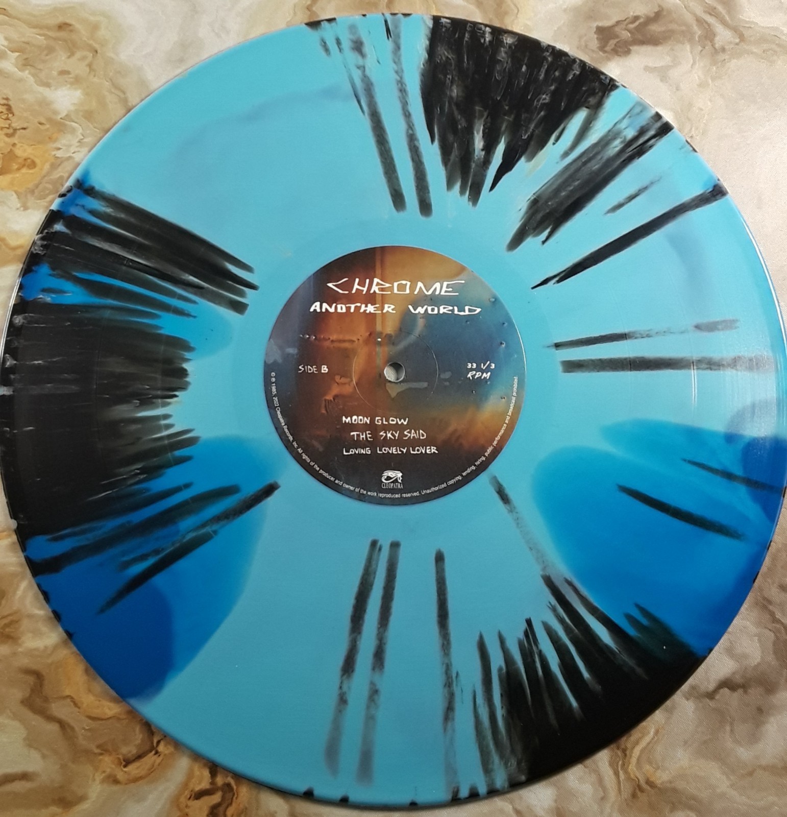 CHROME ANOTHER WORLD BLUE/BLACK SPLATTER VINYL GATEFOLD 2022 EX/NM-