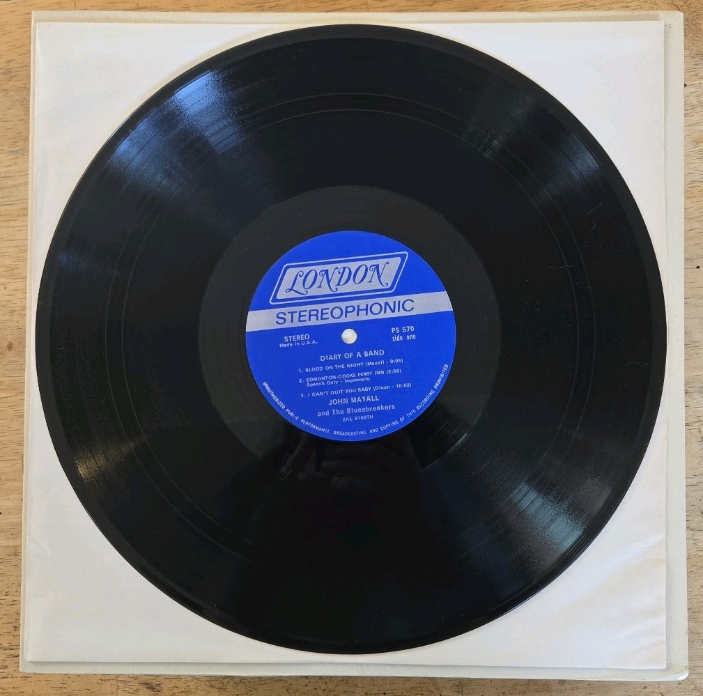 John Mayall & Bluesbreakers Diary of A Band 1968 LP Vinyl Record PS570