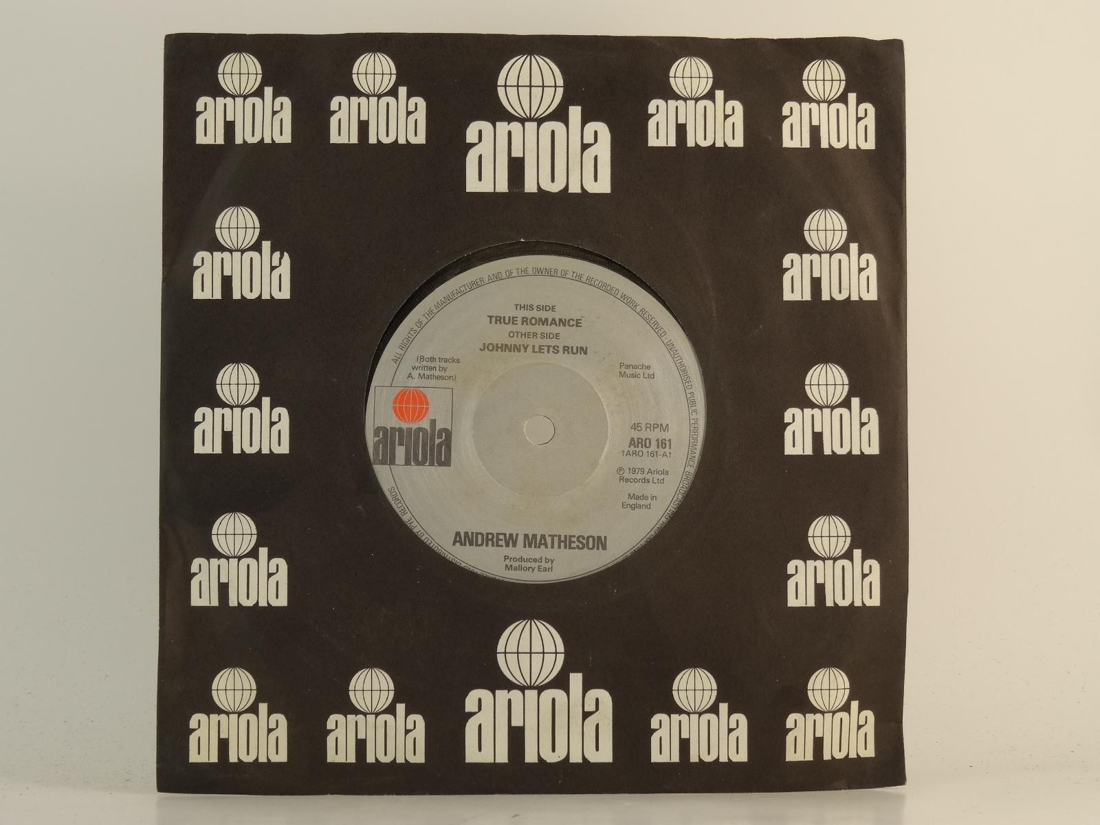 ANDREW MATHESON TRUE ROMANCE (85) 2 Track 7″ Single including Company Sleeve ARI