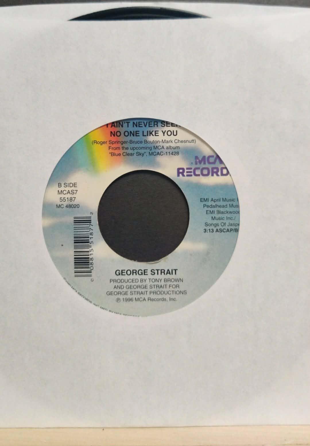 Lot # 25; George Strait; Blue Clear Sky; 45 RPM V-2 0034