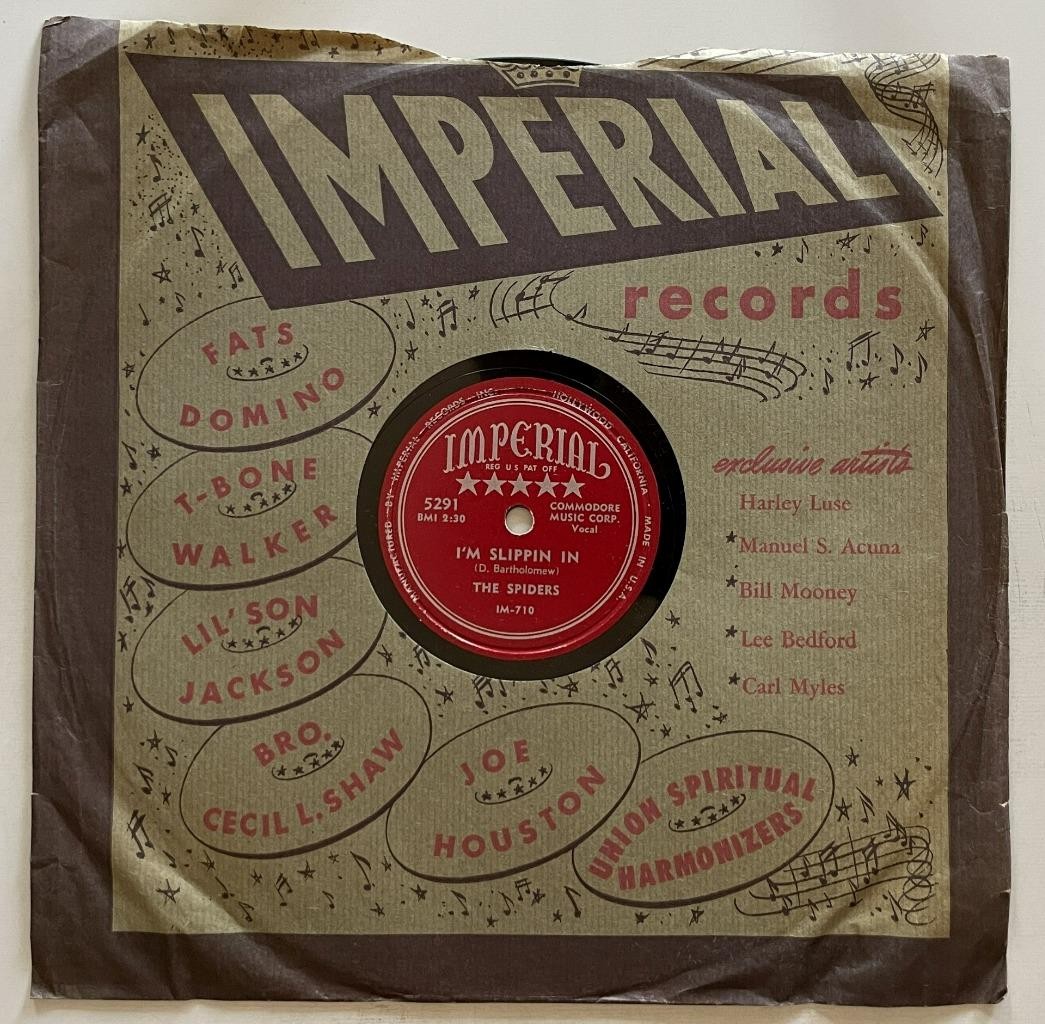 The Spiders I’m Slippin In / I’m Searching 78 rpm V+/E- Imperial 5291 (1954)