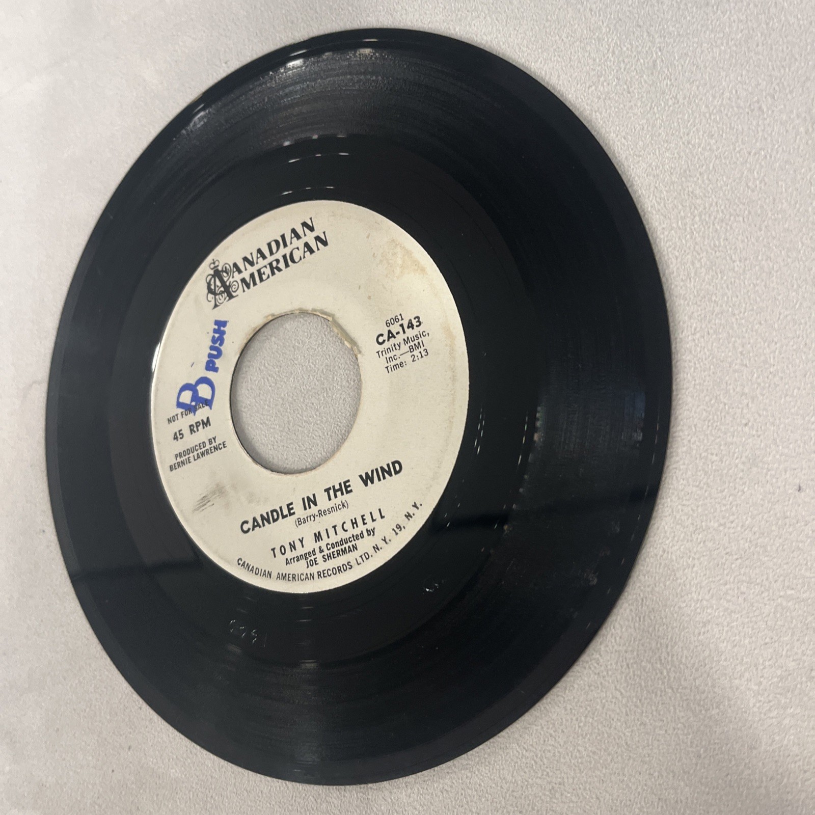 TONY MITCHELL: write me a letter / candle in the wind CANADIAN-AMERICAN 7″