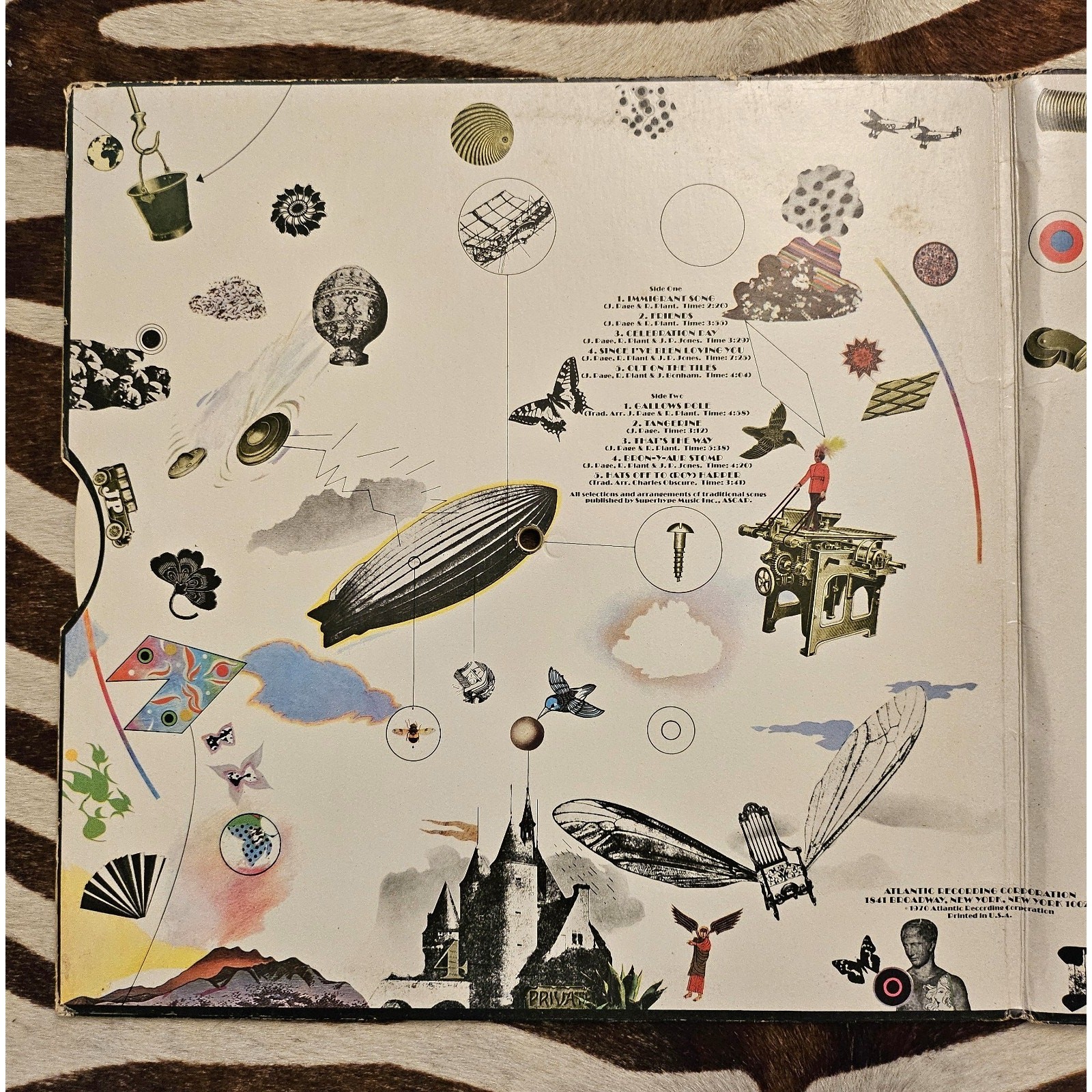 Vintage 1970 Led Zeppelin III, LP, Atlantic Stereo SD7201, Near Mint Record