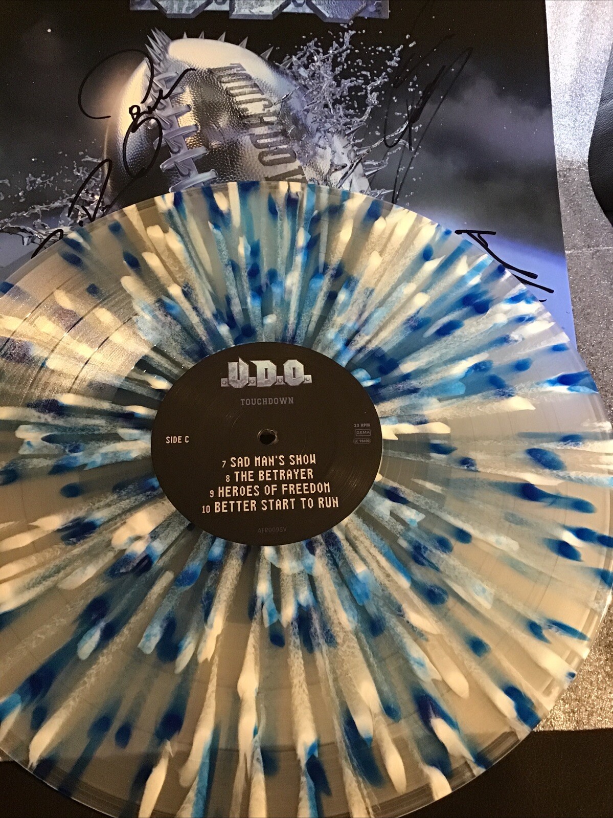 Vinyl Records – U.D.O. – Touchdown-Limited Edition Splatter Pressing, New,signed