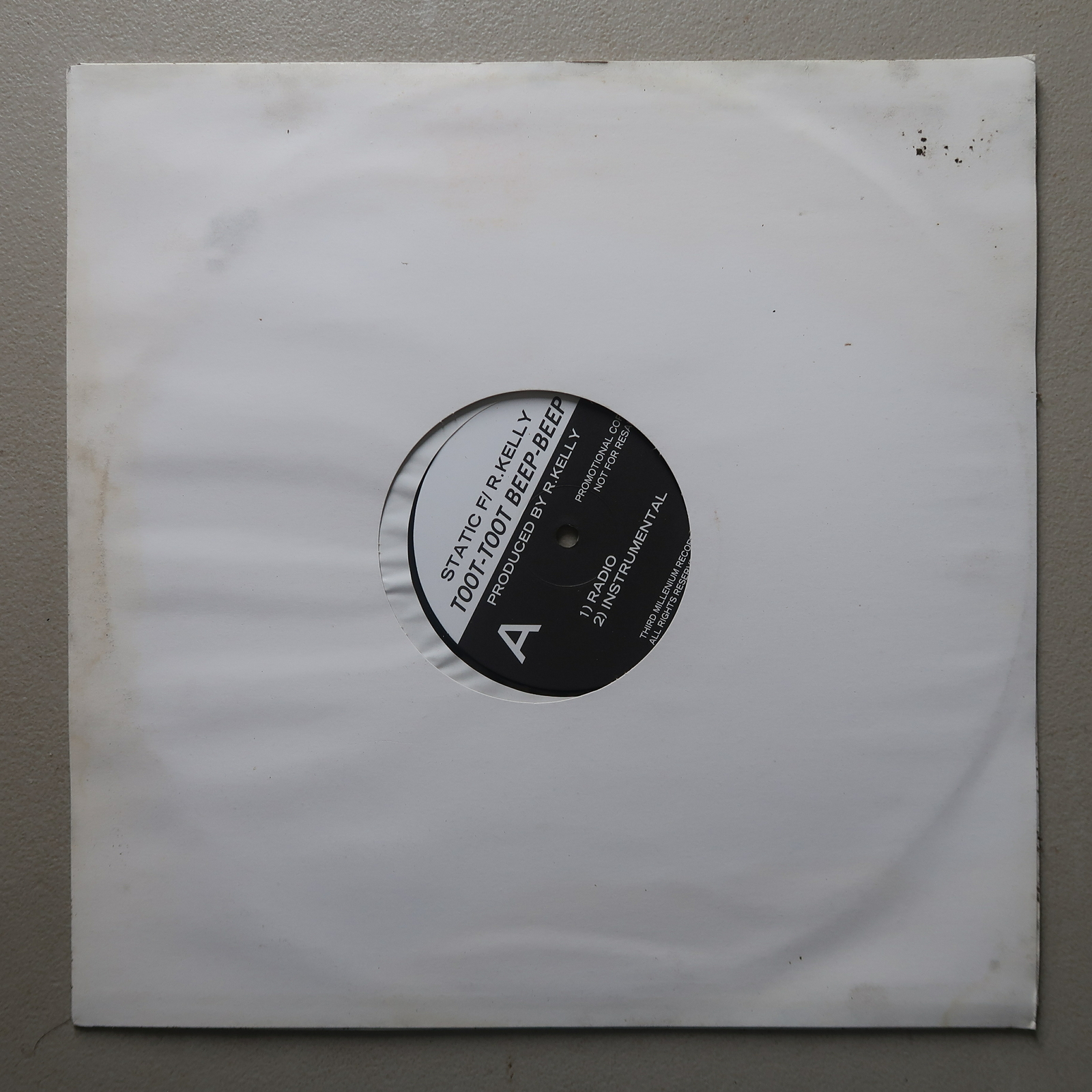 R Kelly/Static F Toot-Toot Beep-Beep 12″ Single 3rd Mill Records VG 62-2