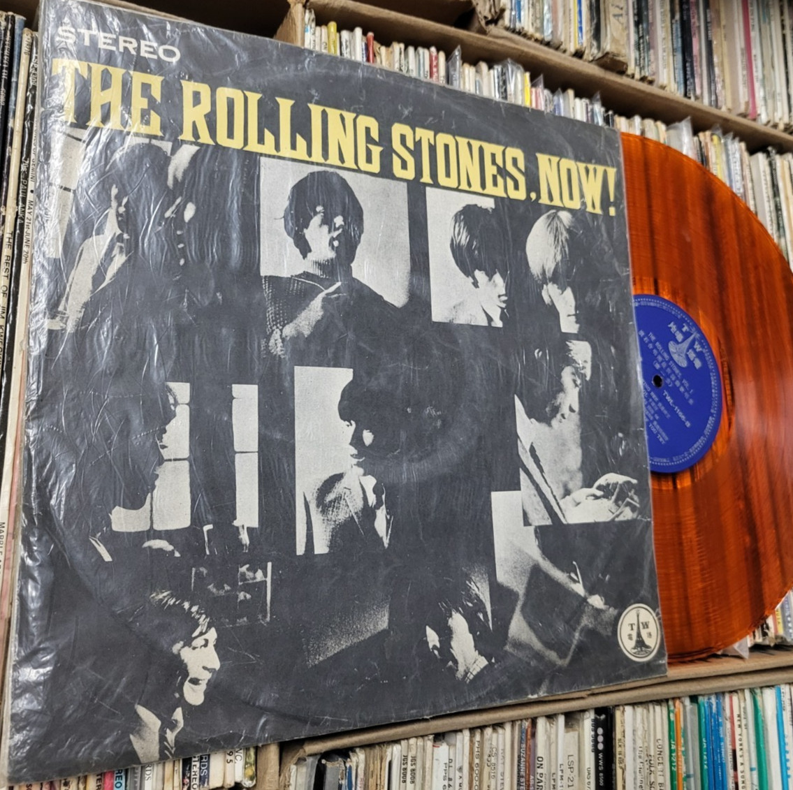 Rolling Stones Now 1968 Taiwan Import Orange Vinyl LP Large World Record LW-106