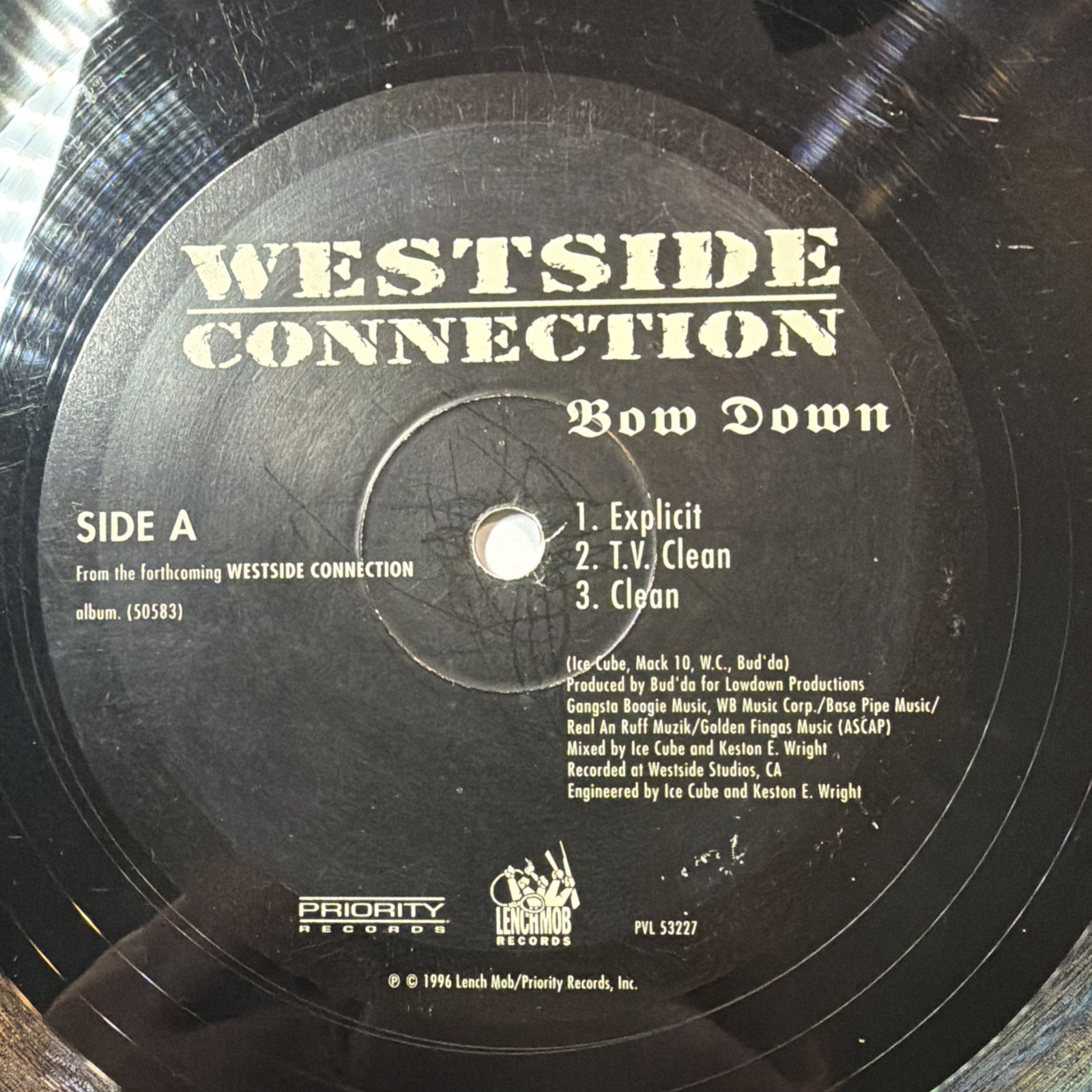 Westside Connection Bow Down US Original Vinyl 1996 Vinyl
