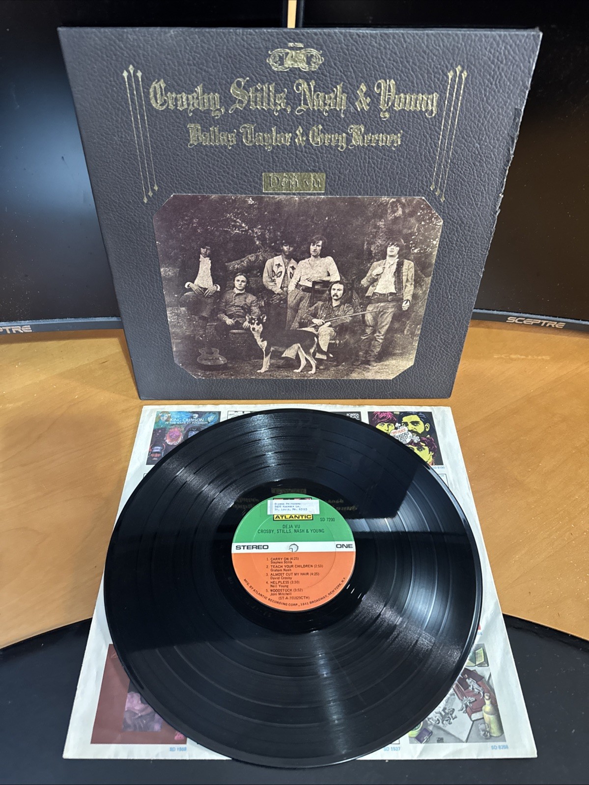 VTG Crosby, Stills, Nash & Young Deja Vu Record 33 RPM 12″ LP SD7200 Gatefold B2