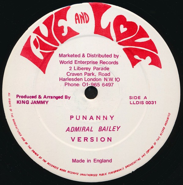 Admiral Bailey – Punanny / Healthy Body (12″) (Fair (F)) – 3850621681