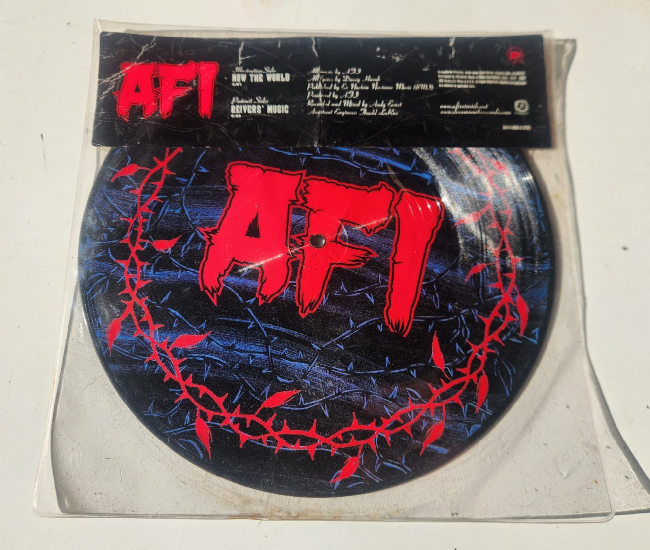 AFI “Now The World / Reivers’ Music” EP 2002 Picture Disc 10″ Punk Limited Ed