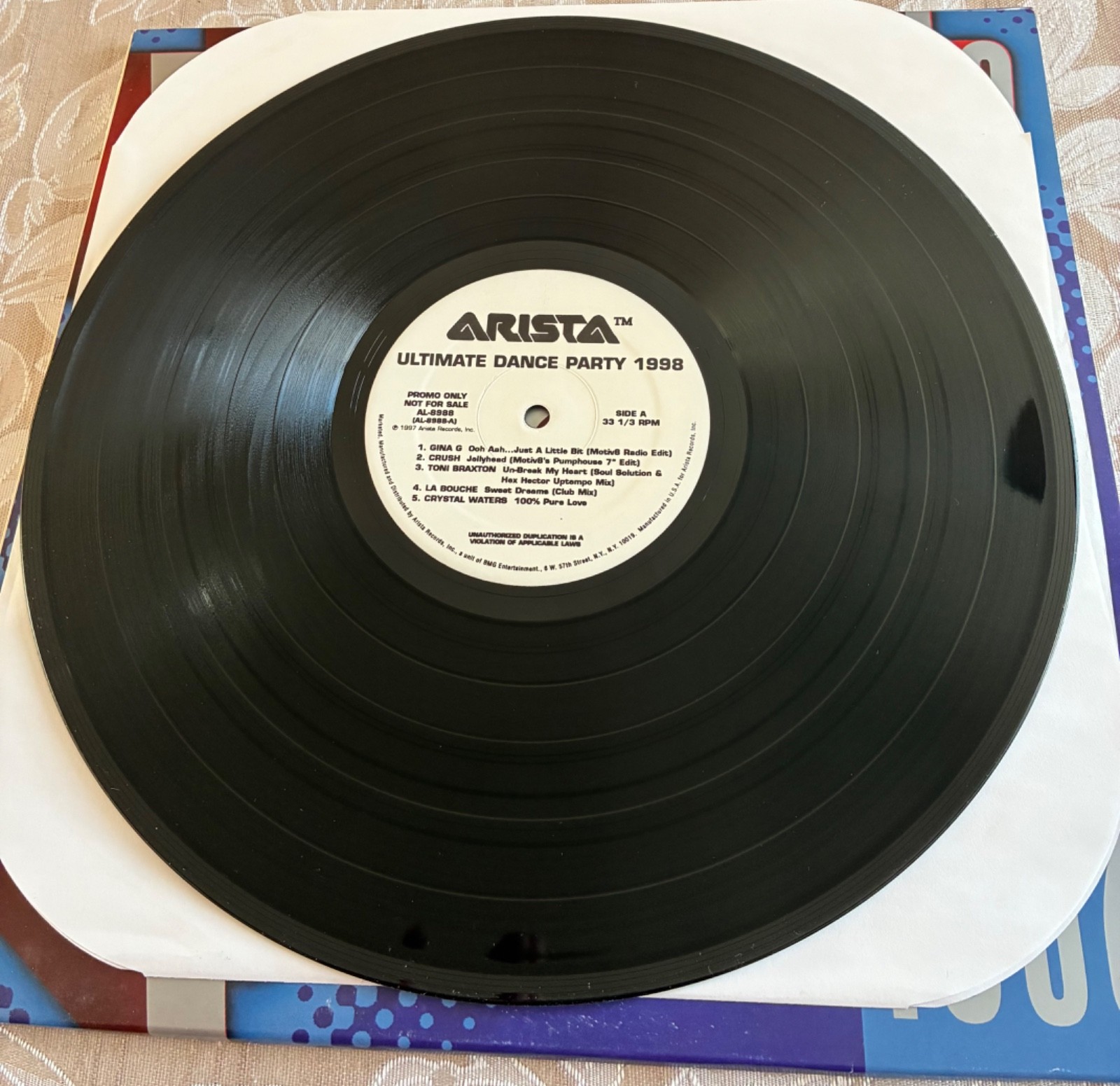 Ultimate Dance Party 1998 – Various Artists 2x 12″ Promo Vinyl LP (Arista 1997)