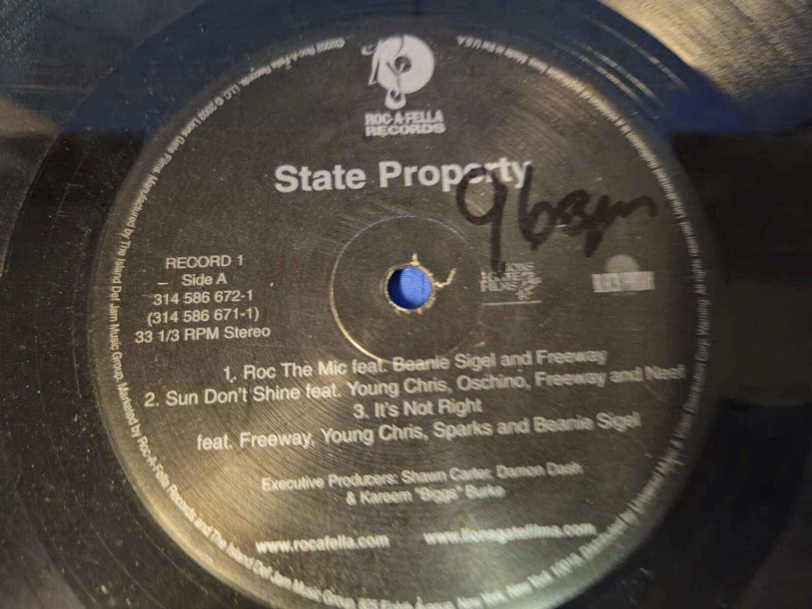 STATE PROPERTY – VINYL RECORD LP (DISC 1 ONLY, NO COVER) BEANIE SEAGEL, FREEWAY