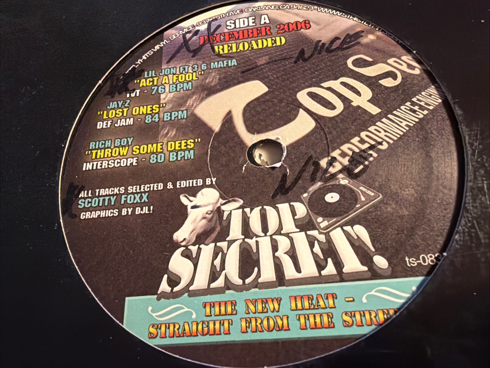 TOP SECRET Dec 2006 Reloaded PROMO 12” Vinyl – Lil Jon, Jay-Z….