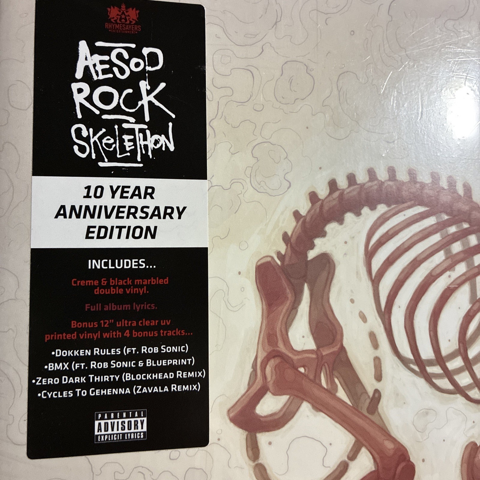 *NEW SEALED-Aesop Rock – Skelethon: 10th Anniversary, CREME & BLACK + CLEAR LP