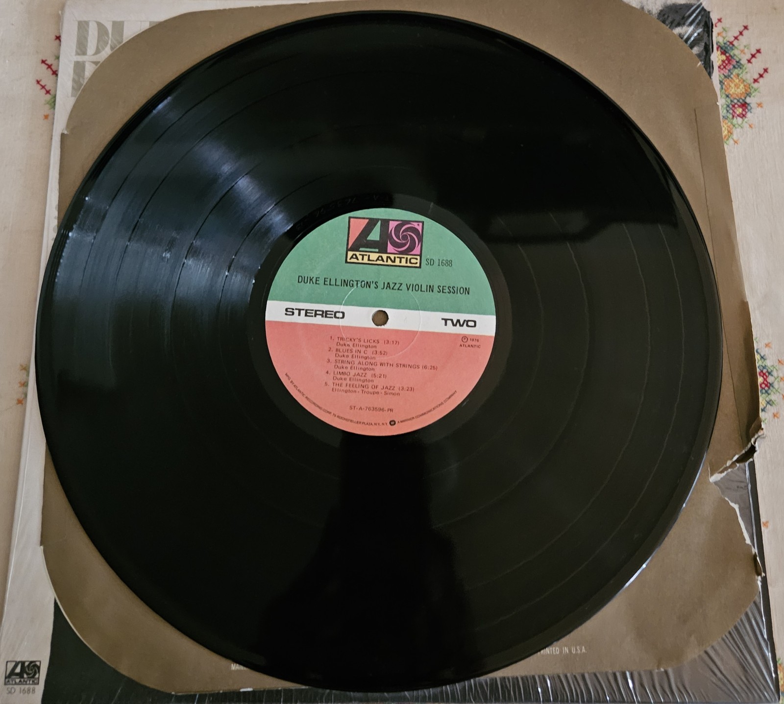 Duke Ellington’s Jazz Violin Session LP Vinyl Atlantic 1976 SD 1688