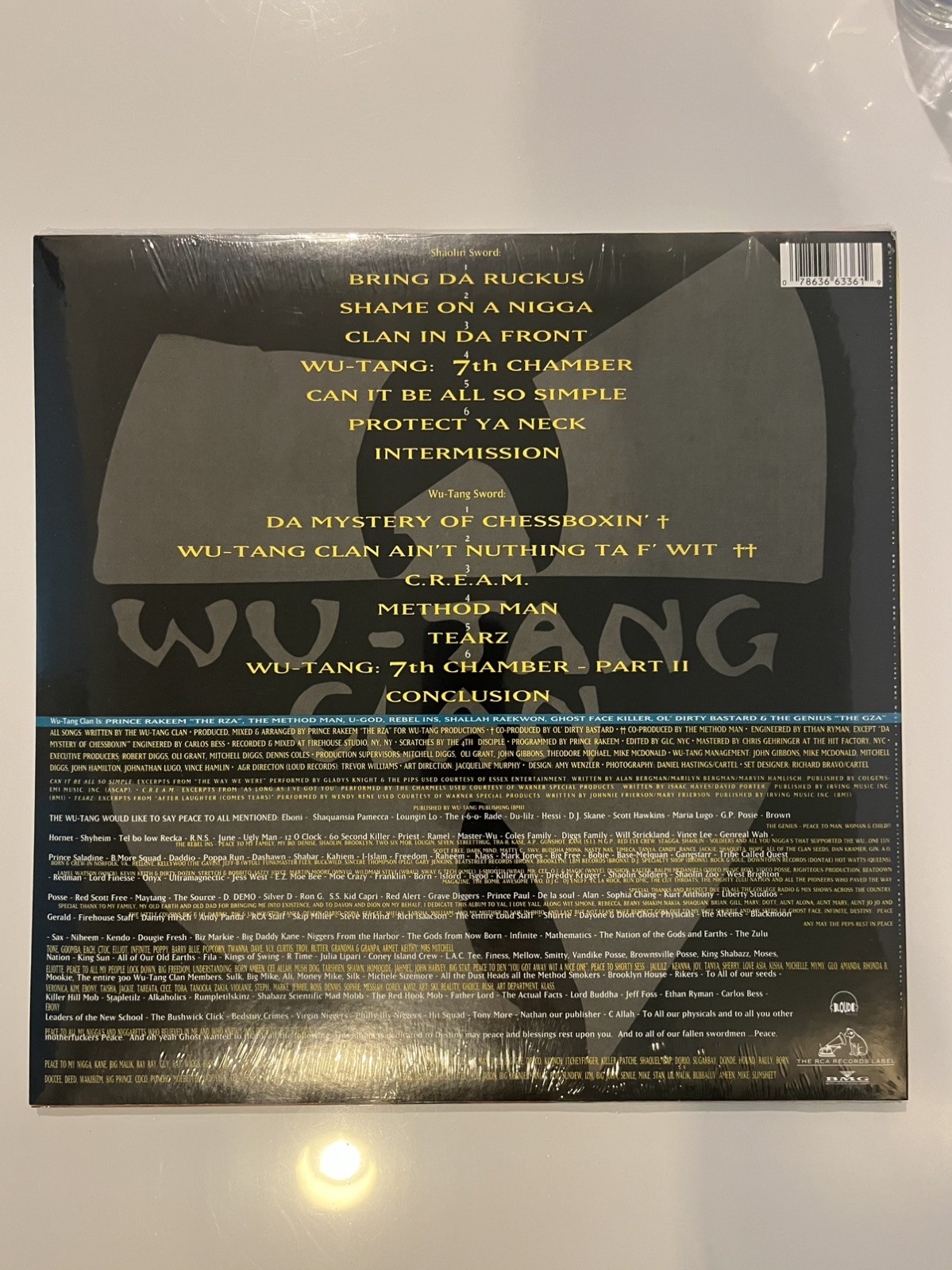 WU-TANG CLAN Enter The Wu-Tang Clan 36 Chambers Vinyl LP 1993 Original (SEALED)