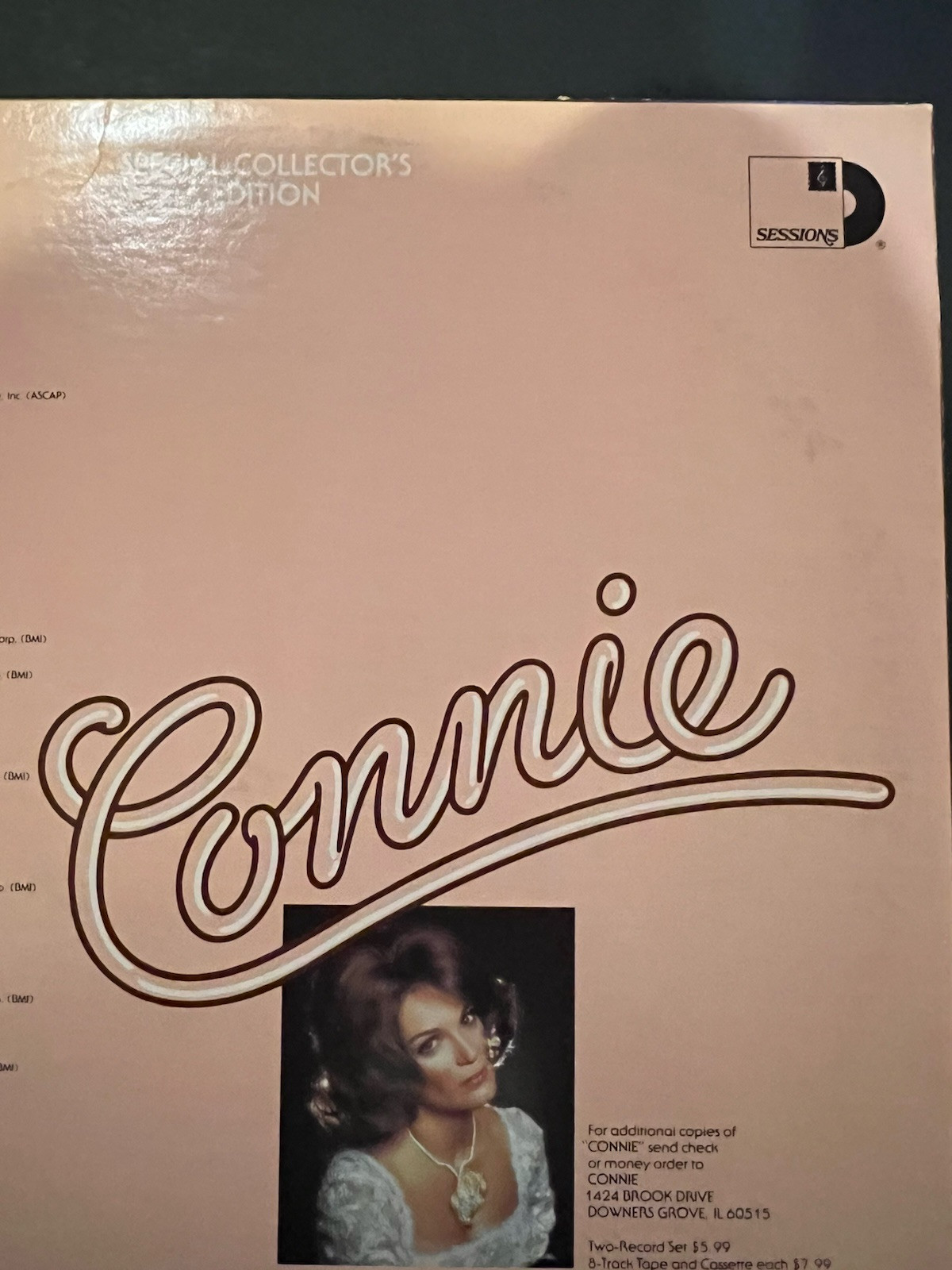 CONNIE FRANCIS – Sessions Presents Connie (MGM 2 LP, 1975) Stereo SG-69 G+/EX