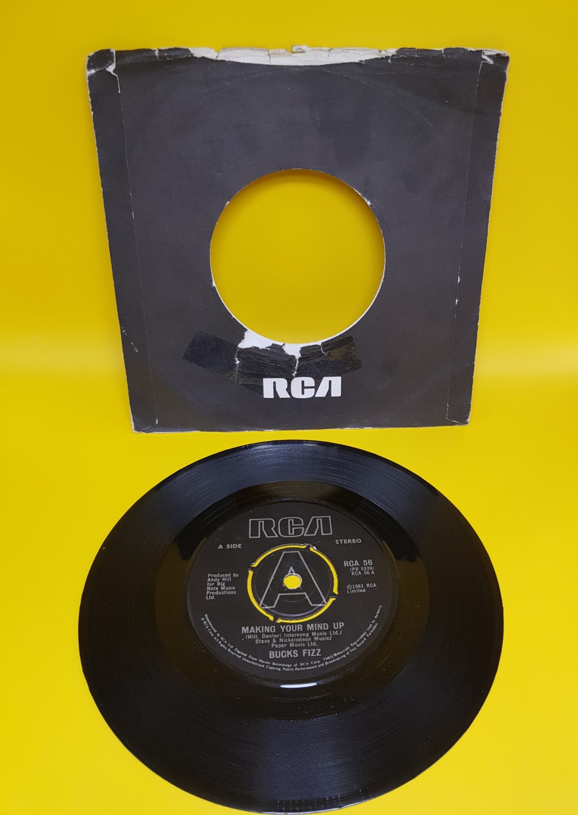 Bucks Fizz Making Your Mind Up 7” Vinyl Single Record 1981 RCA