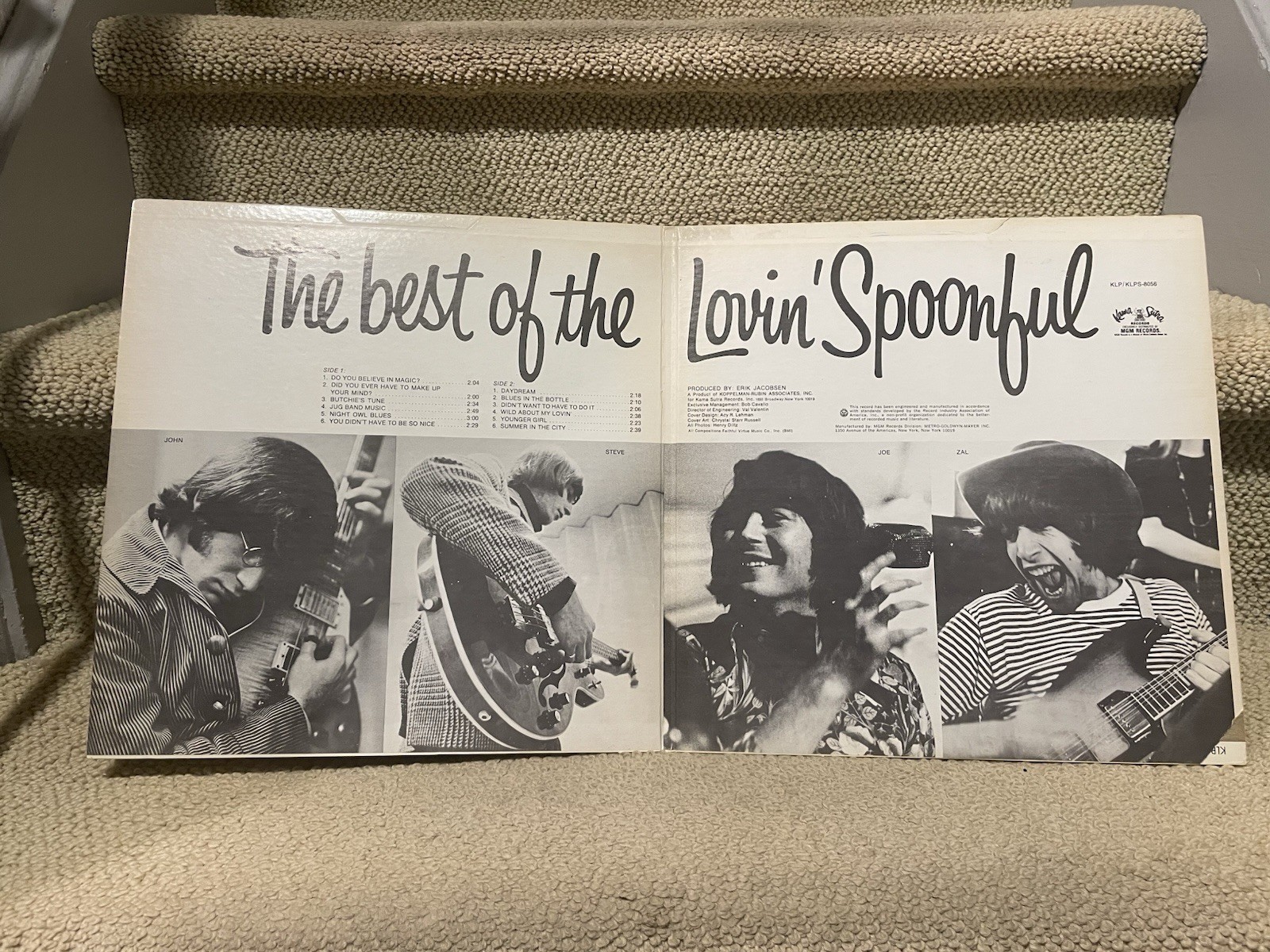 The Best of the Lovin’ Spoonful Vinyl LP Kama Sutra KLPS-8056 1967 4 Band Photos