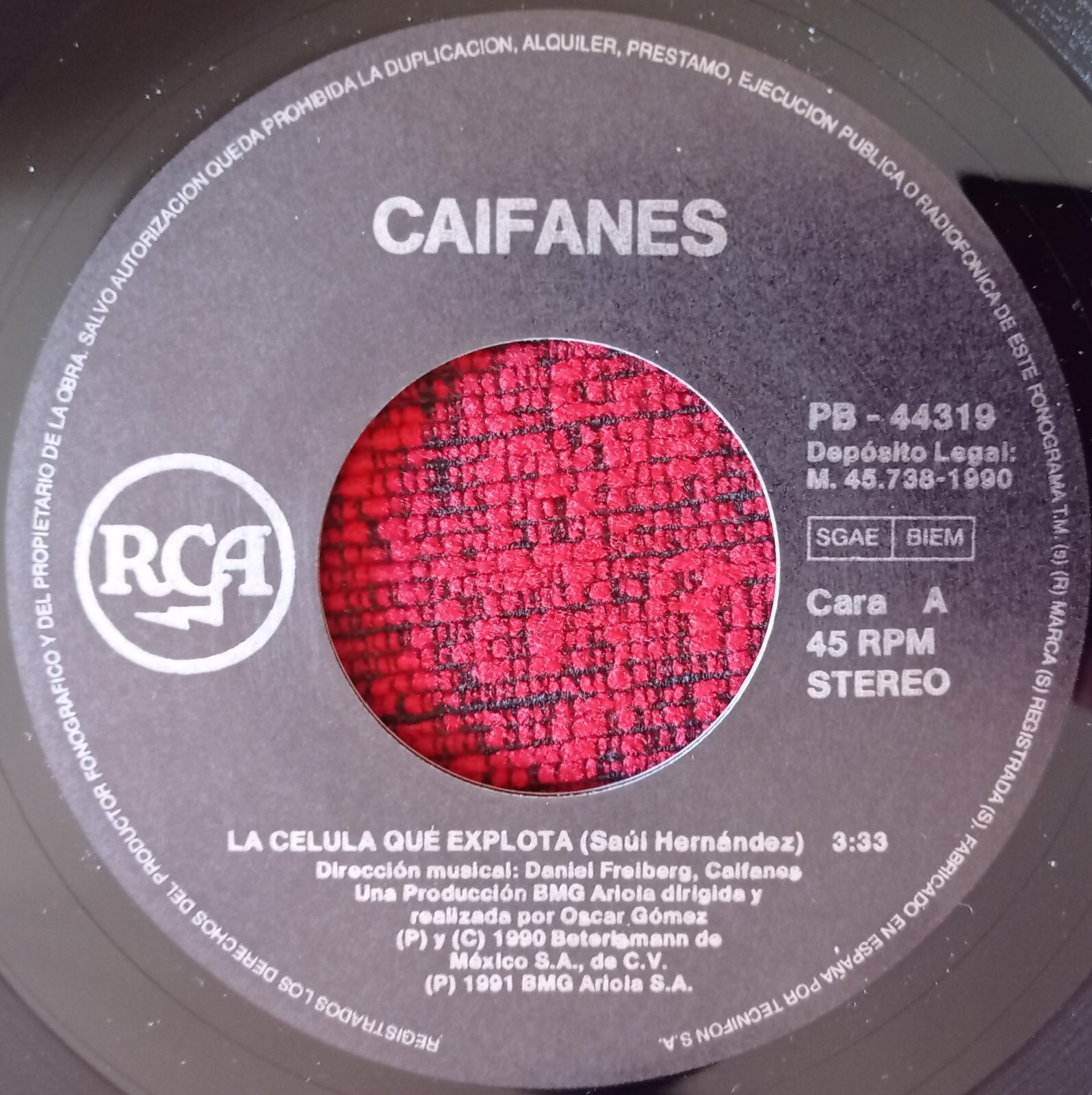 CAIFANES ** La Celula Que Explota ** 1991 Spain 7″ Single JAGUARES MANA