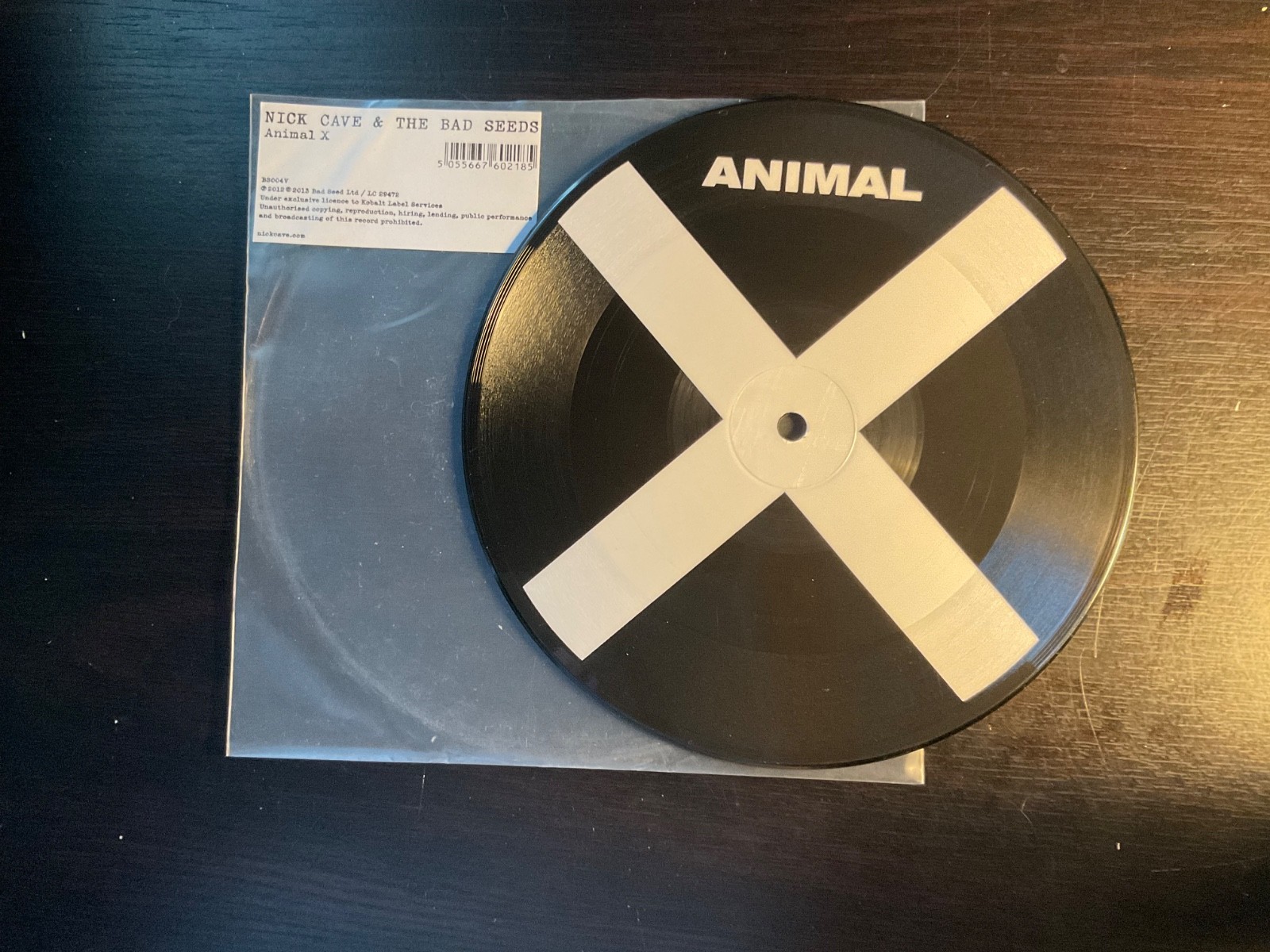 NICK CAVE & THE BAD SEEDS~ Animal X 7″ 45rpm one-sided PIC DISC 2013 RSD