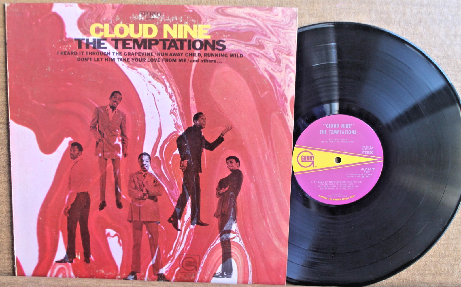 TEMPTATIONS -CLOUD NINE LP: GORDY GS939 -1969- PSYCHEDELIC/PROGRESSIVE SOUL- VG+