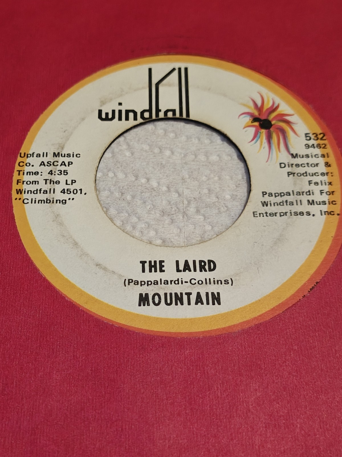 Mountain – Mississippi Queen/The Laird 45. – *1970* Windfall Records # 532