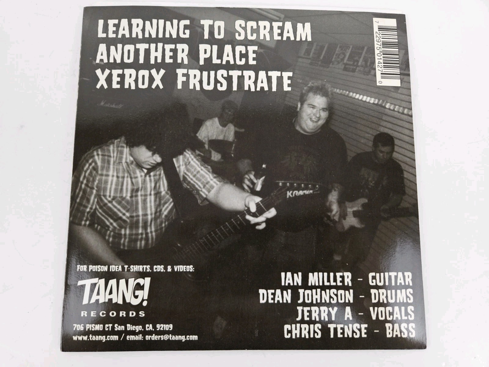 POISON IDEA ‘Learning To Scream’ Punk Hardcore 7″ Record 2011 Taang! Records 142