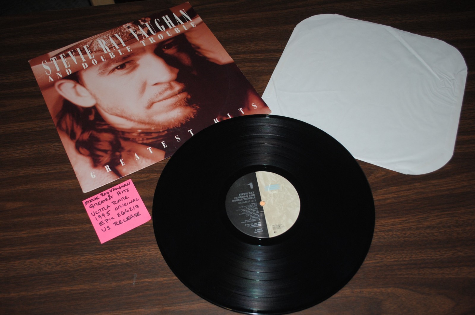 Stevie Ray Vaughan~Greatest Hits~MEGA RARE!! 1995 Original Epic (EX) LP~Tested!!