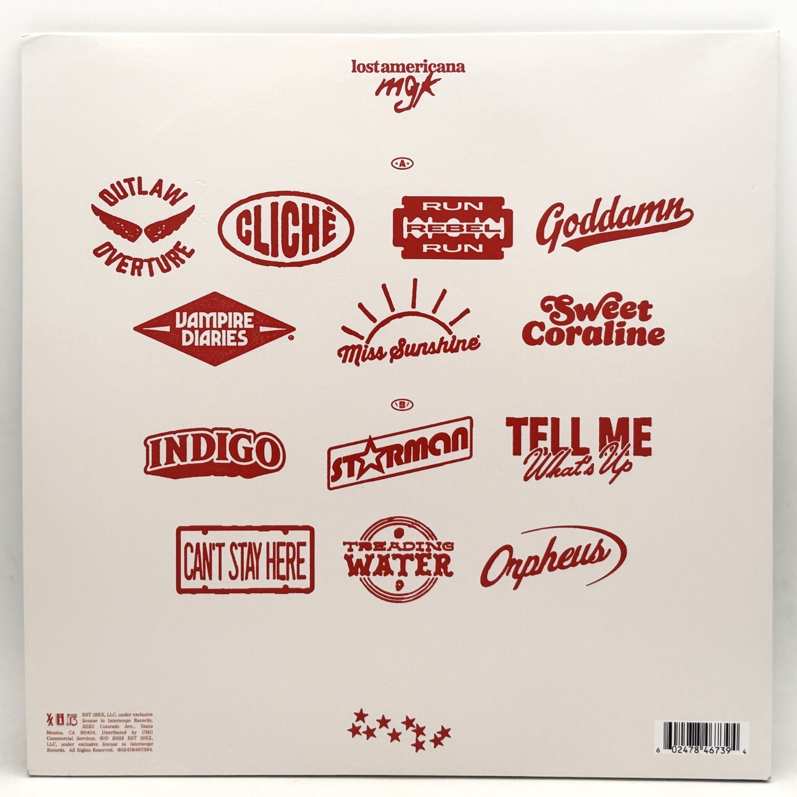 MGK – Lost Americana (Blue Vinyl Record + Poster Limited Edition) NEW, sealed
