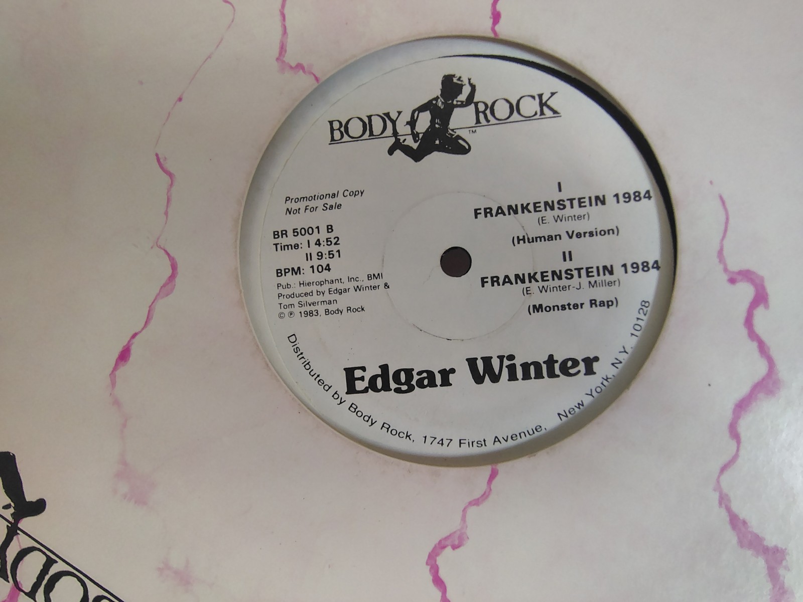 EDGAR WINTER – “FRANKENSTEIN 1984” / PROMO w/ 3 MIXES! / BODY ROCK RECORDS 1984
