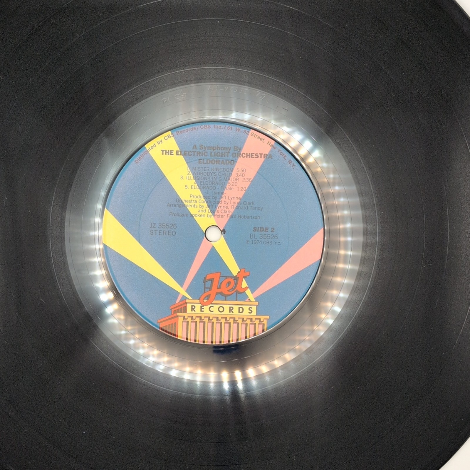 Electric Light Orchestra Eldorado LP Jet Records 1974 Rock 12″ Vinyl Promo Ster…