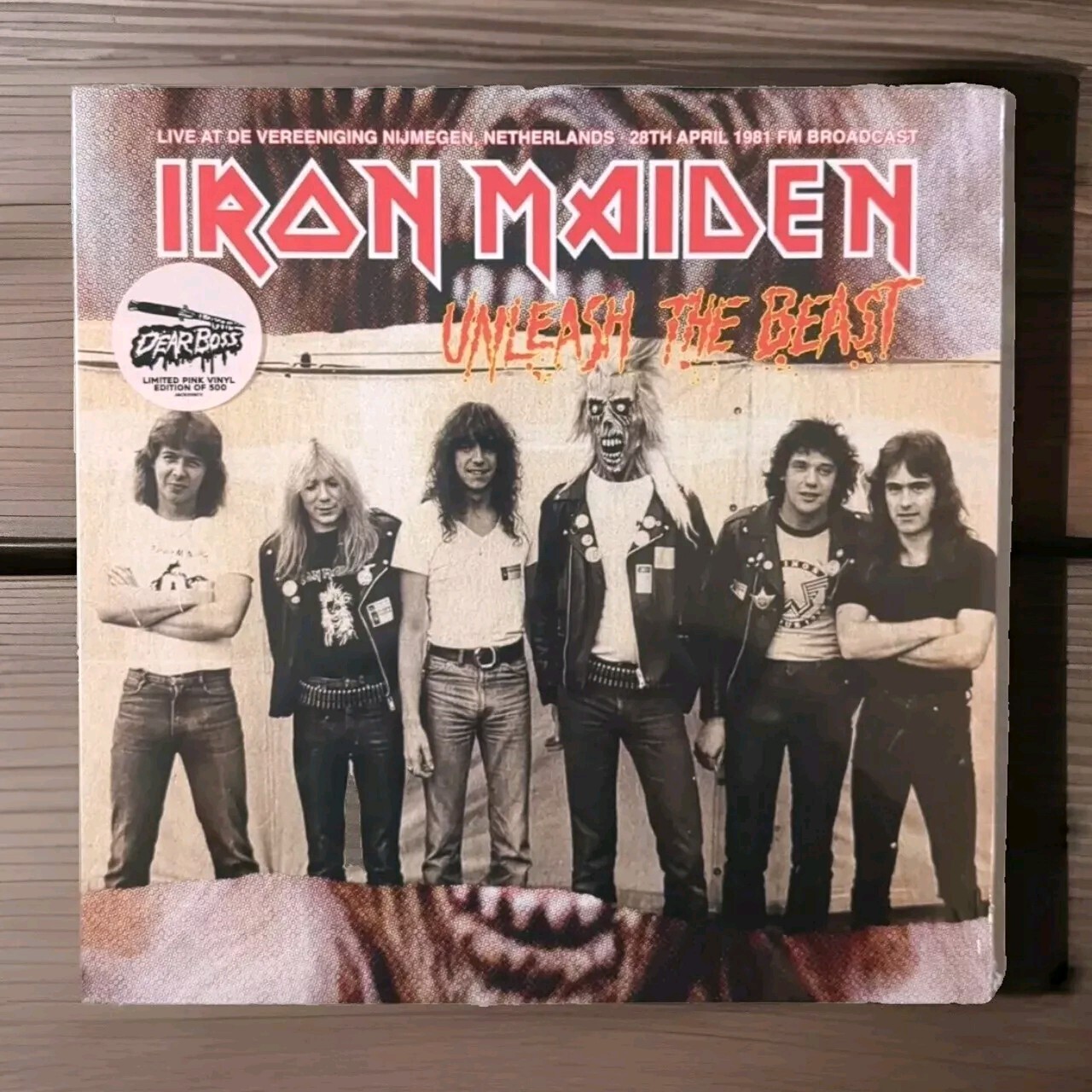 IRON MAIDEN UNLEASH THE BEAST LP LIVE 1981 SEALED PINK VINYL Ltd. 500 Copies