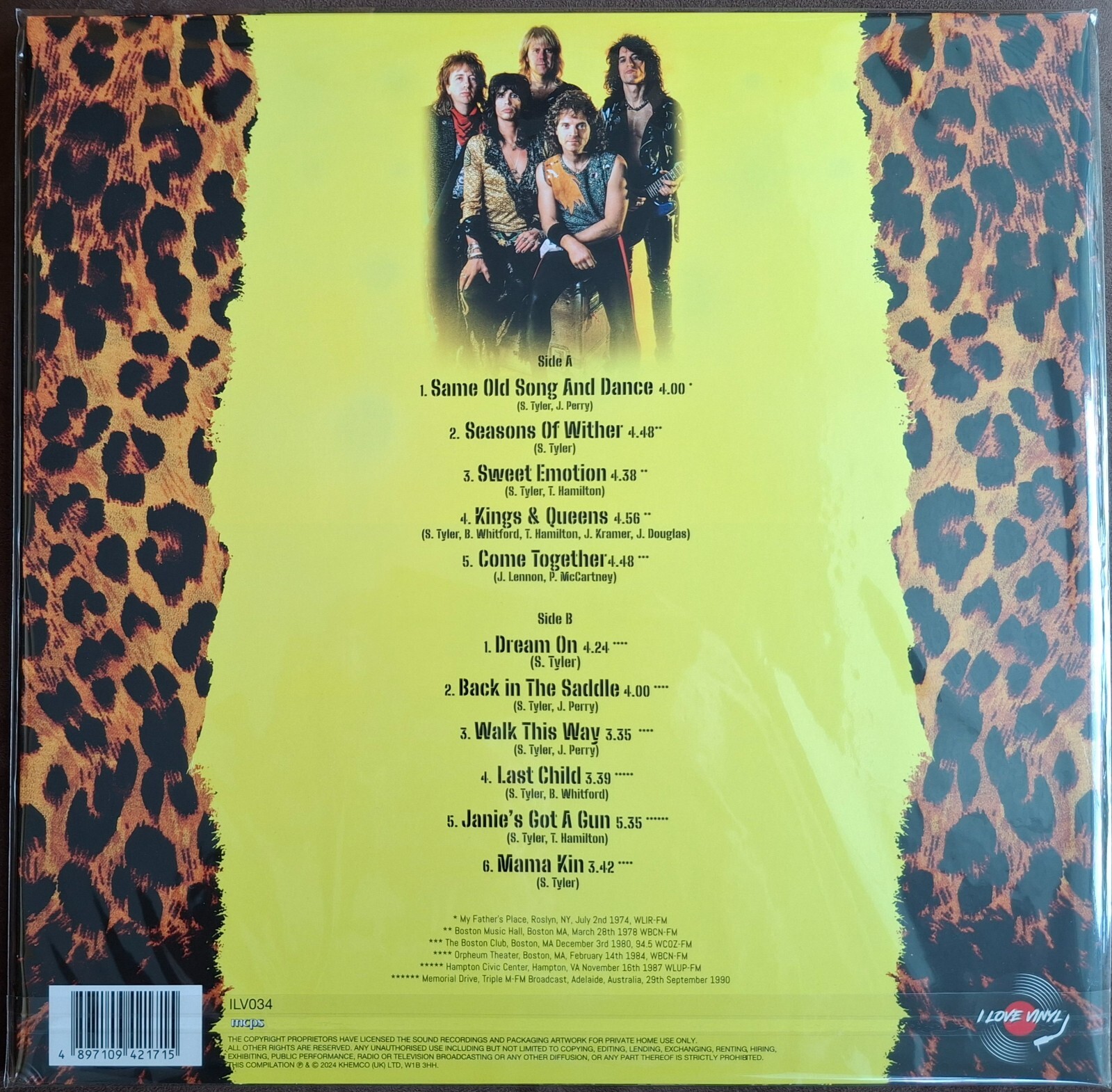 Aerosmith – Greatest Hits Live Factory Sealed 2024 UK 11 Track 12″ LP M