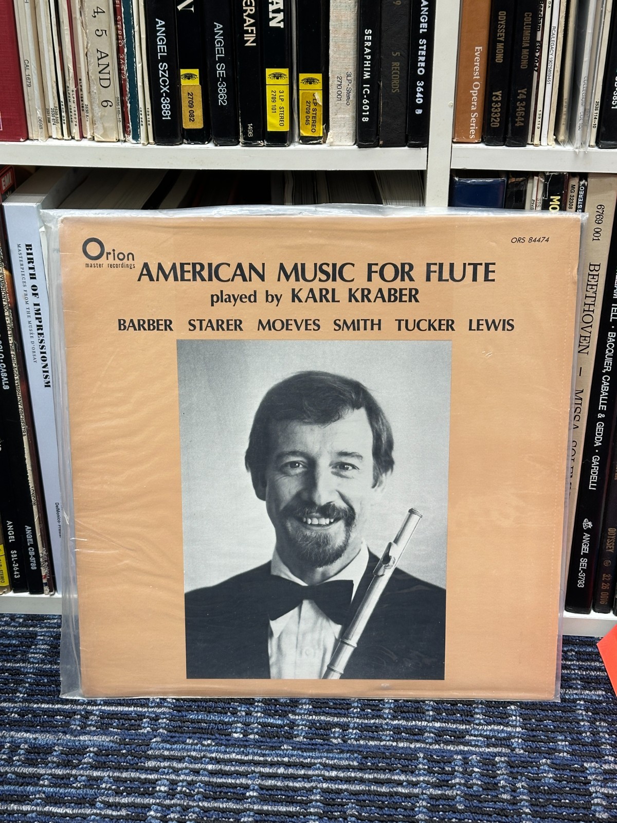 American Music for Flute by Karl Kraber Barber Starer Moeves Smith (NEW) LP