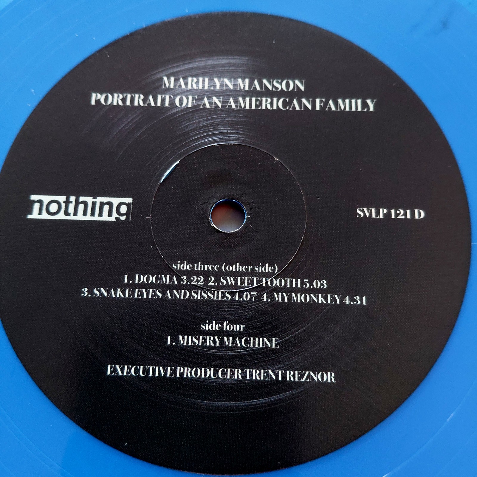 MARILYN MANSON PORTRAIT OF AN AMERICAN FAMILY :: 2LP BLUE MARBLE :: EURO IMPORT