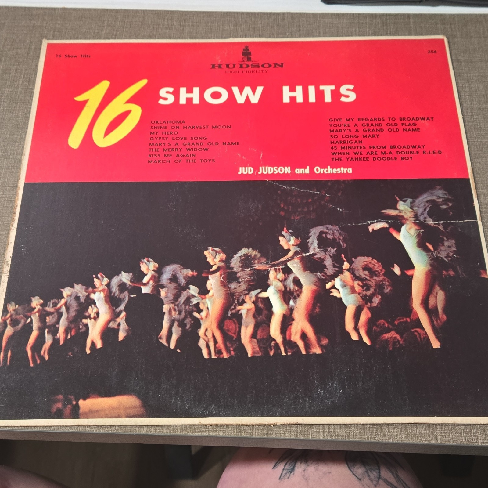 Hudson Jud Judson and Orchestra 16 Show Hits 12″ Black Vinyl LP Hi-Fi 254