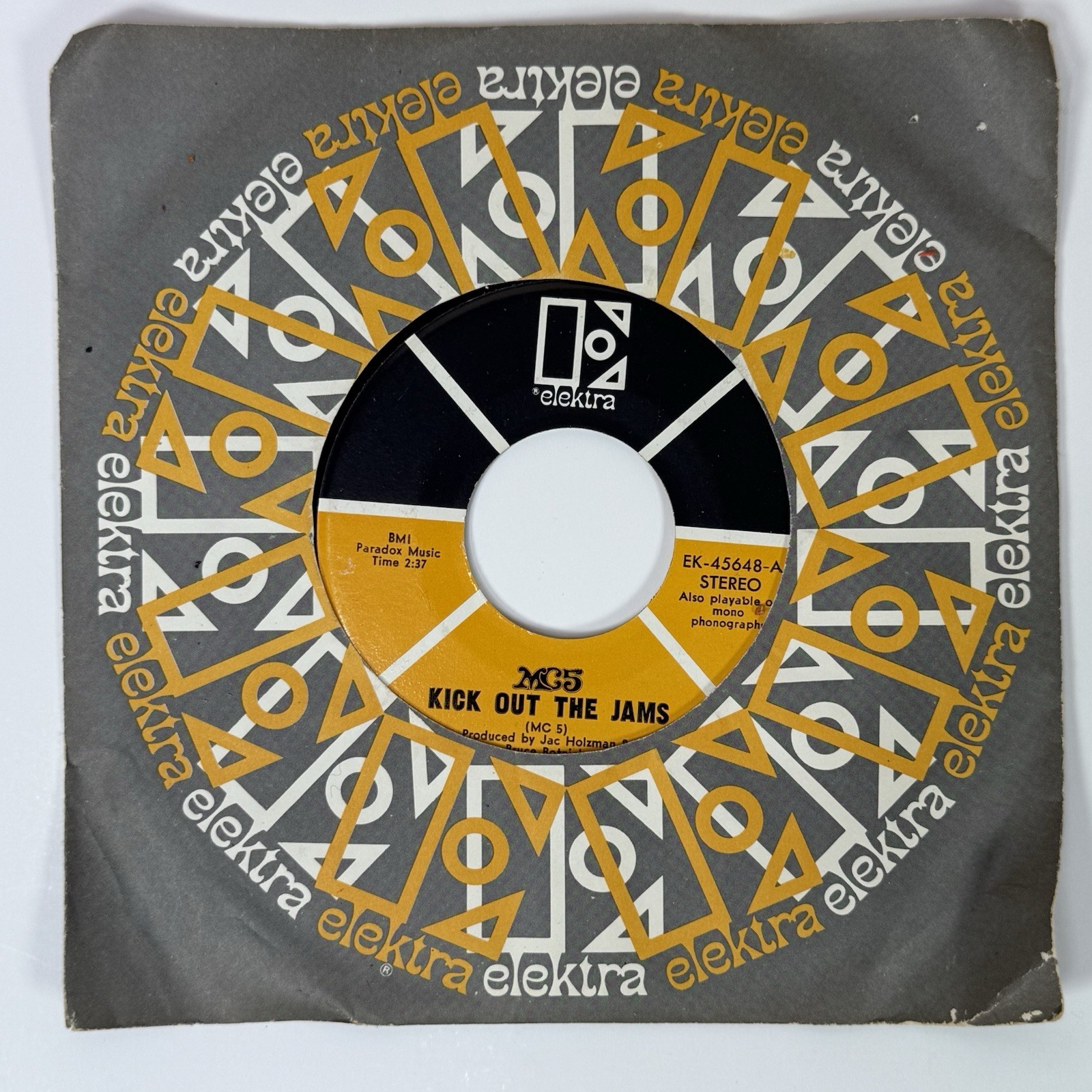 MC5 Kick Out The Jams / Motor City Is Burning 45648 45rpm Clean Version READ